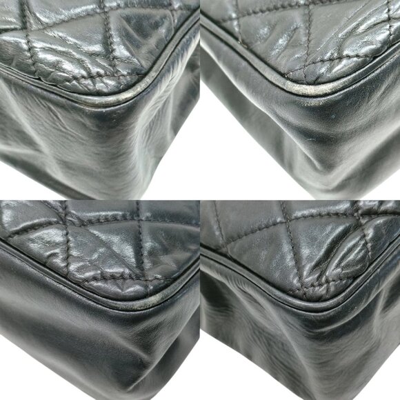 698658BV (X6) Chanel Hand Bag Matelasse Black Lambskin - Picture 7 of 10